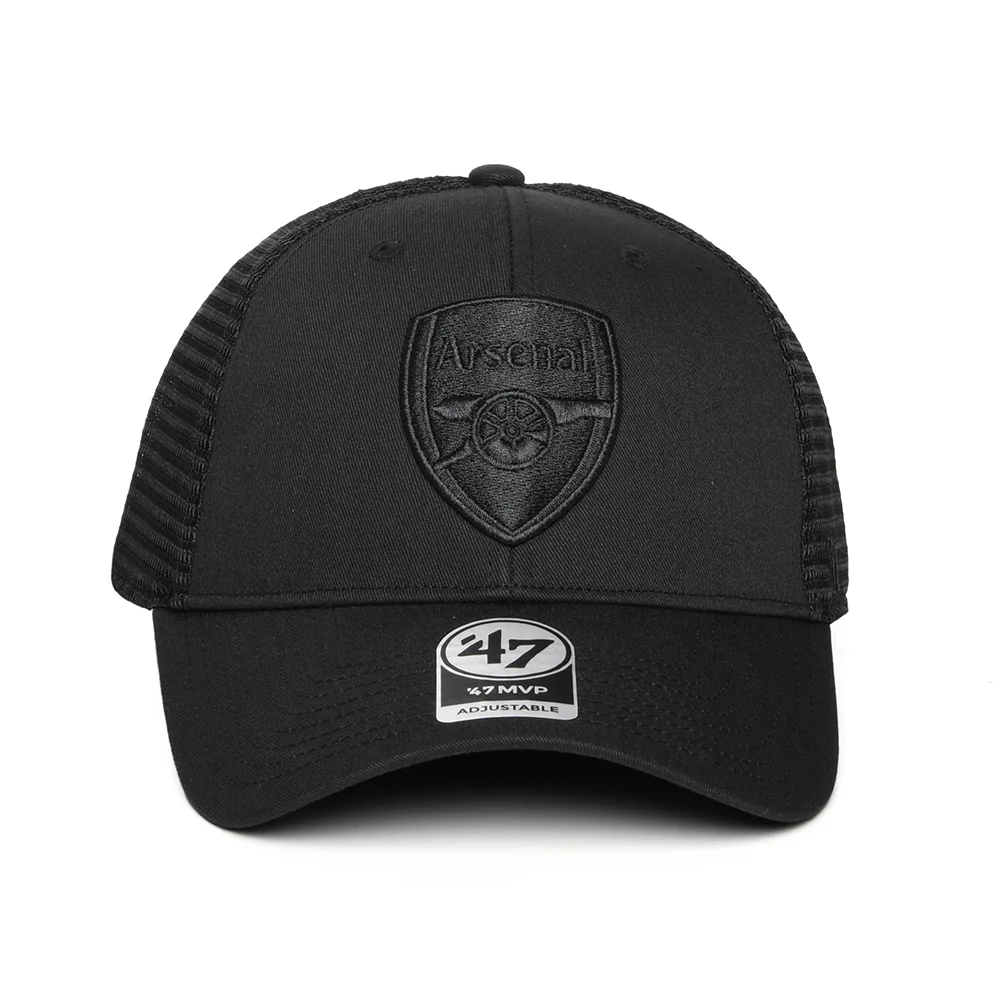 47 Brand Arsenal FC Trucker Cap - Branson MVP - Schwarz auf Schwarz - Image 2