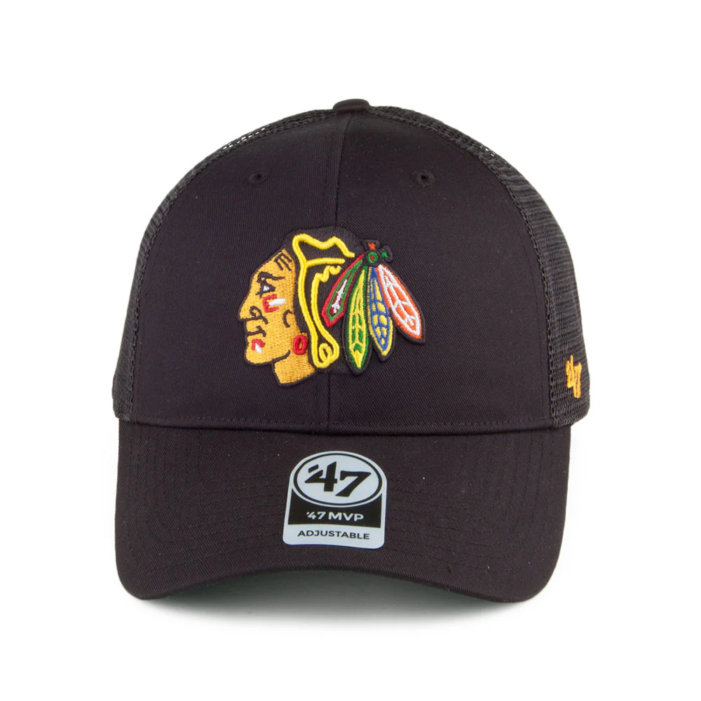 47 Brand Chicago Blackhawks Branson MVP Trucker Cap - Schwarz - Image 2