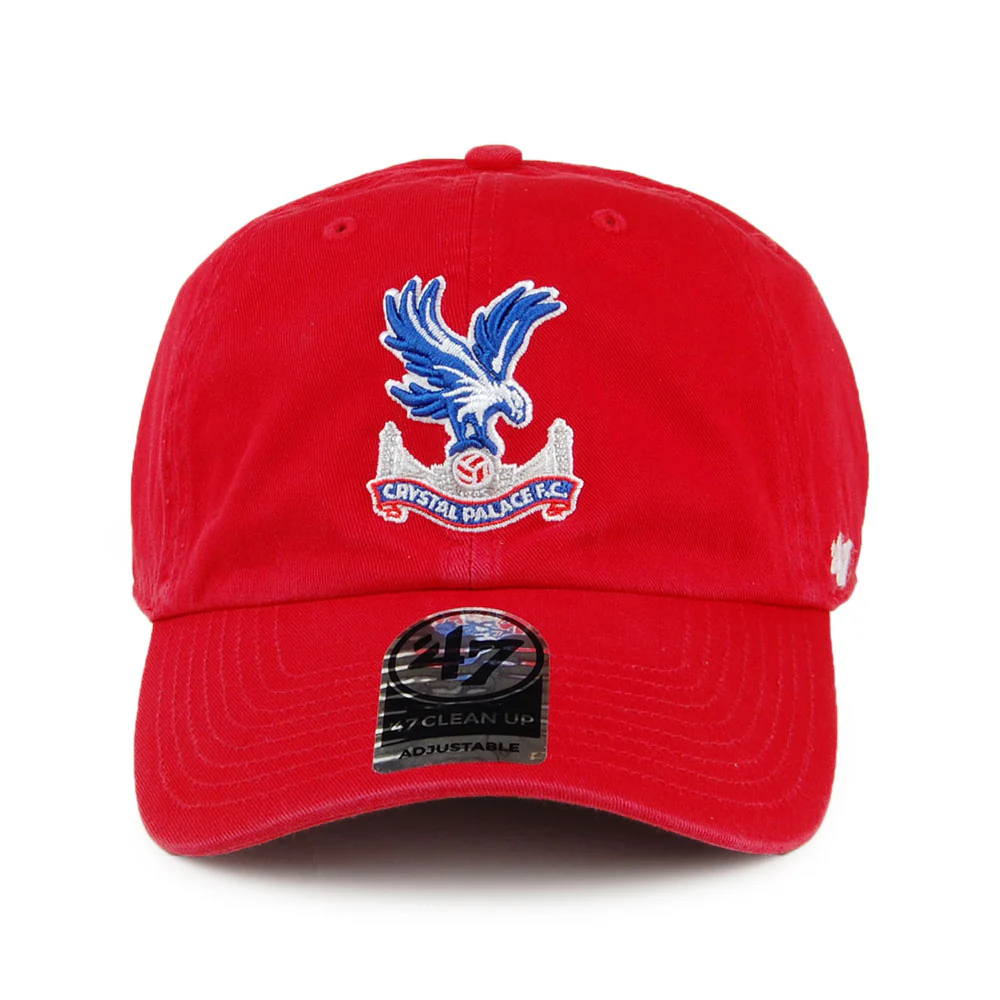 47 Brand Crystal Palace F.C. Baseball Cap - Clean Up - Rot - Image 2