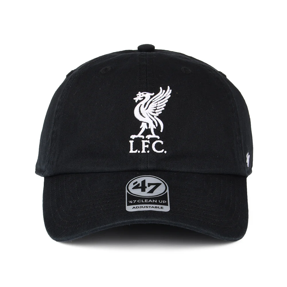 47 Brand Liverpool FC Baseball Cap - Clean Up - Schwarz-Weiß - Image 2