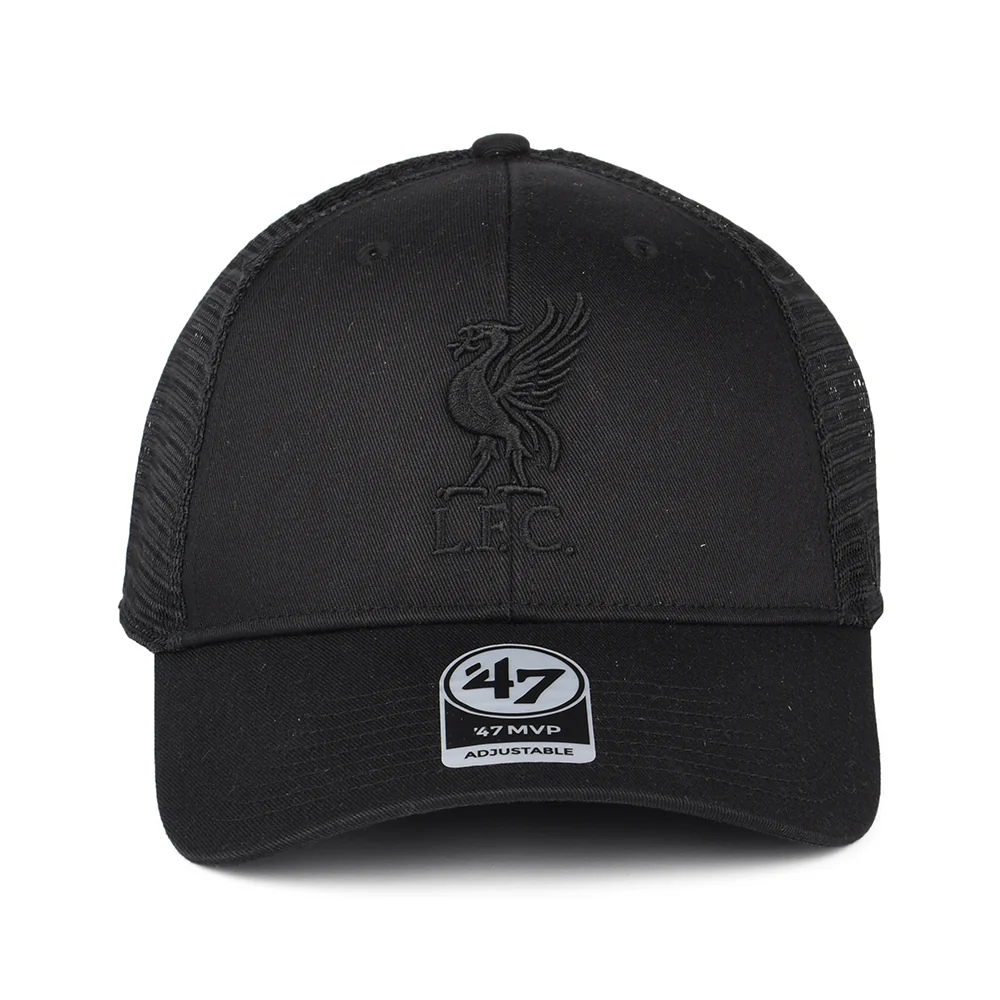 47 Brand Liverpool FC Trucker Cap - Branson MVP - Schwarz auf Schwarz - Image 2