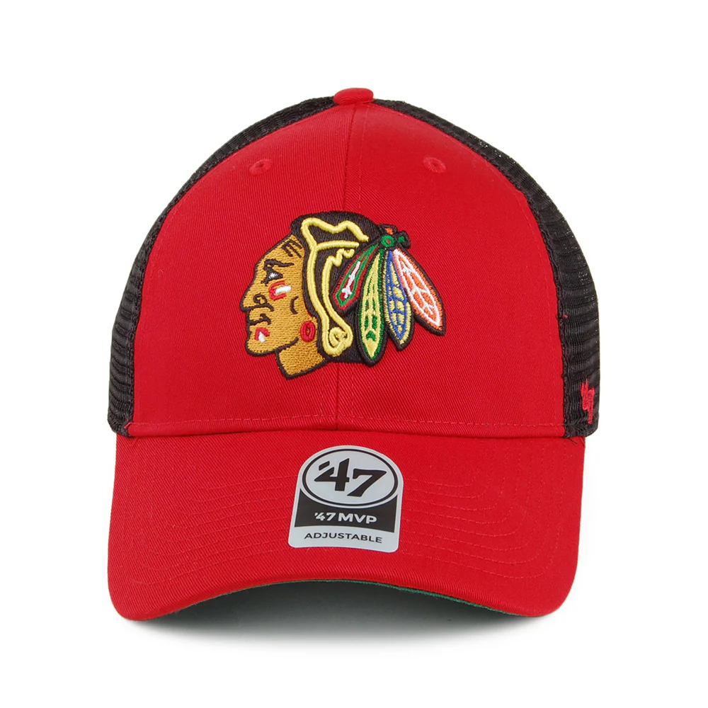 47 Brand NHL Chicago Blackhawks Trucker Cap - Branson MVP - Rot - Image 2