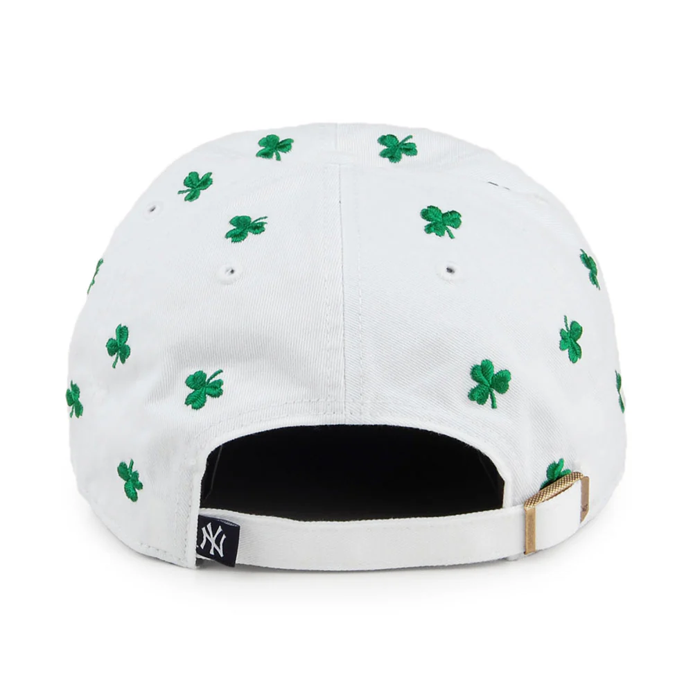 47 Brand St Patricks Clover New York Yankees Baseball Cap - Clean Up - Weiß-Grün - Image 3