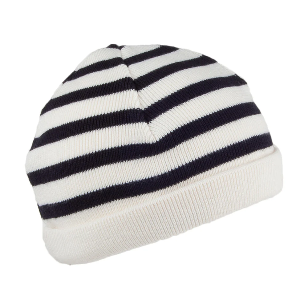 Armor Lux Kinder Lannion Beanie Mütze gestreift - Natur-Marineblau - Image 2