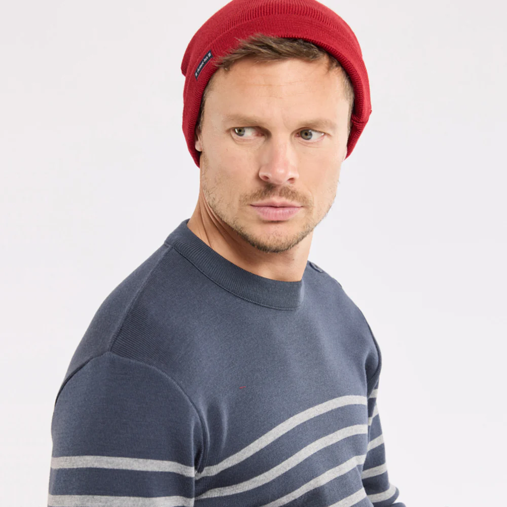 Armor Lux Lannion Beanie Mütze aus aus Purer Wolle - Rot - Image 3