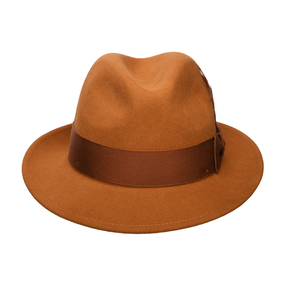 Bailey Blixen Knautschbarer Wasserabweisende Fedora Hut aus Wollfilz - Bernsteingelb - Image 3
