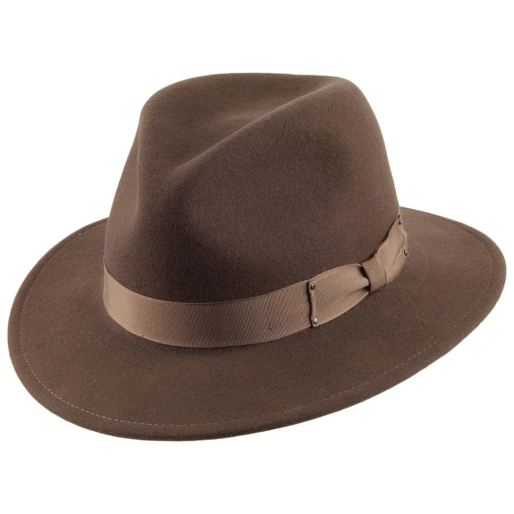 Bailey Curtis II Knautschbarer Fedora Hut - Schlangenbraun