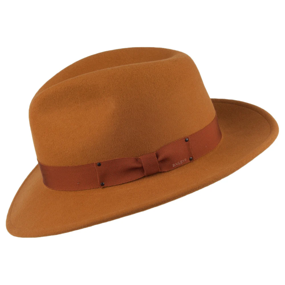 Bailey Curtis Knautschbarer Wasserabweisende Fedora Hut aus Wollfilz - Hellbraun - Image 2