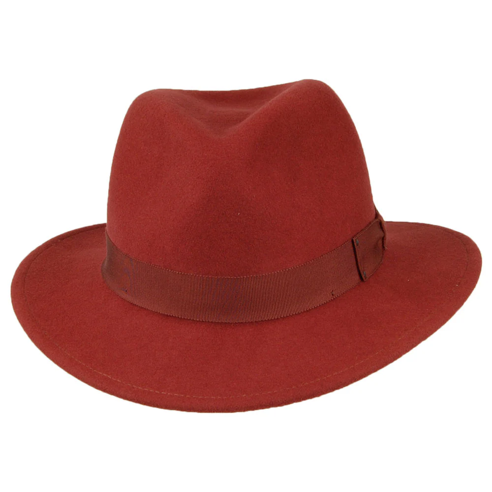 Bailey Curtis Knautschbarer Wasserabweisende Fedora Hut aus Wollfilz - Henna - Image 3