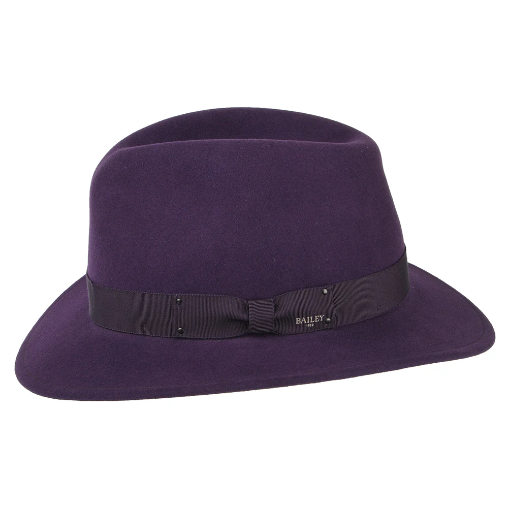 Bailey Curtis Knautschbarer Wasserabweisende Fedora Hut aus Wollfilz - Lila - Image 2