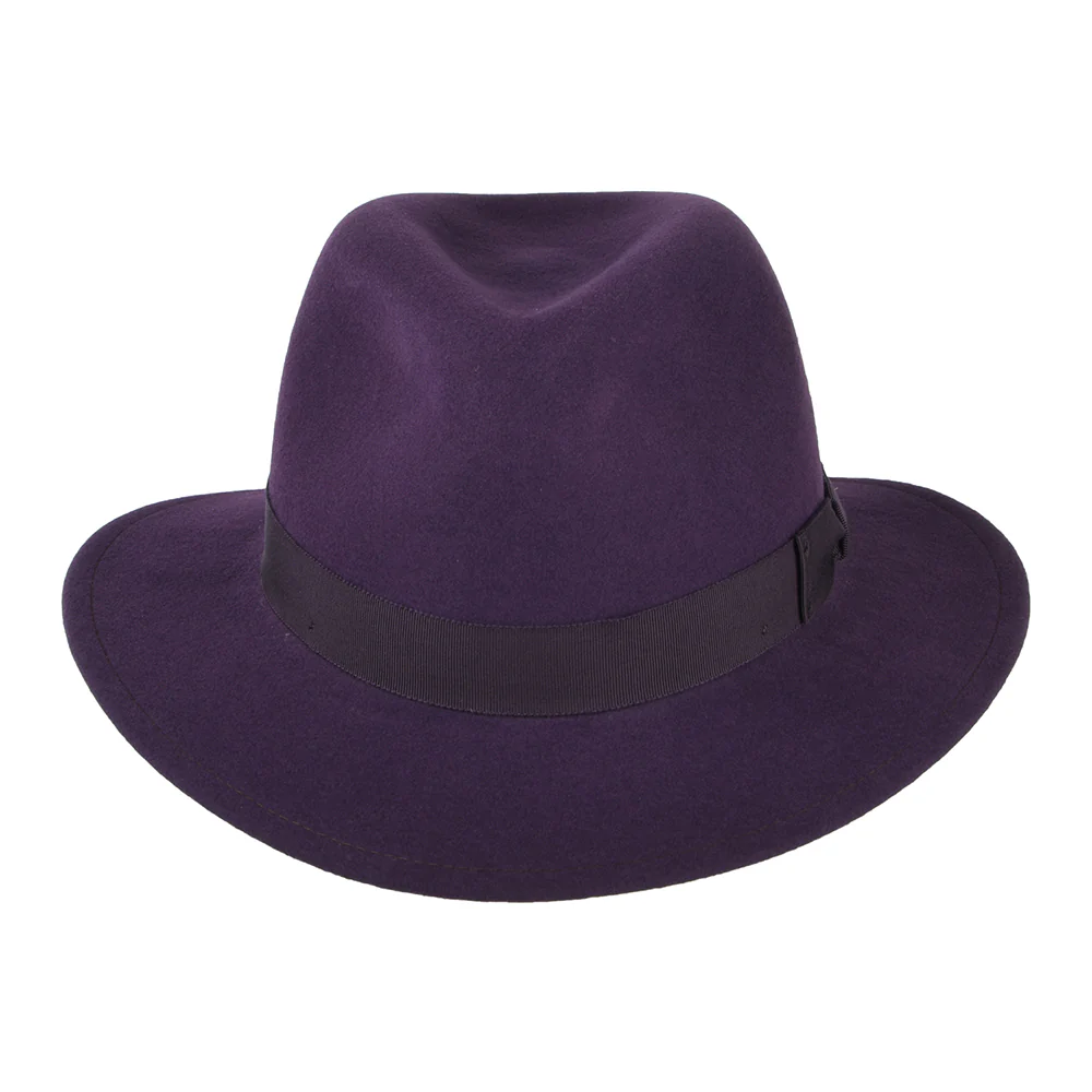 Bailey Curtis Knautschbarer Wasserabweisende Fedora Hut aus Wollfilz - Lila - Image 3