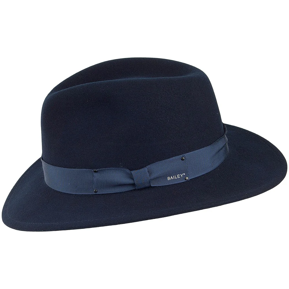 Bailey Curtis Knautschbarer Wasserabweisende Fedora Hut aus Wollfilz - Marineblau - Image 2