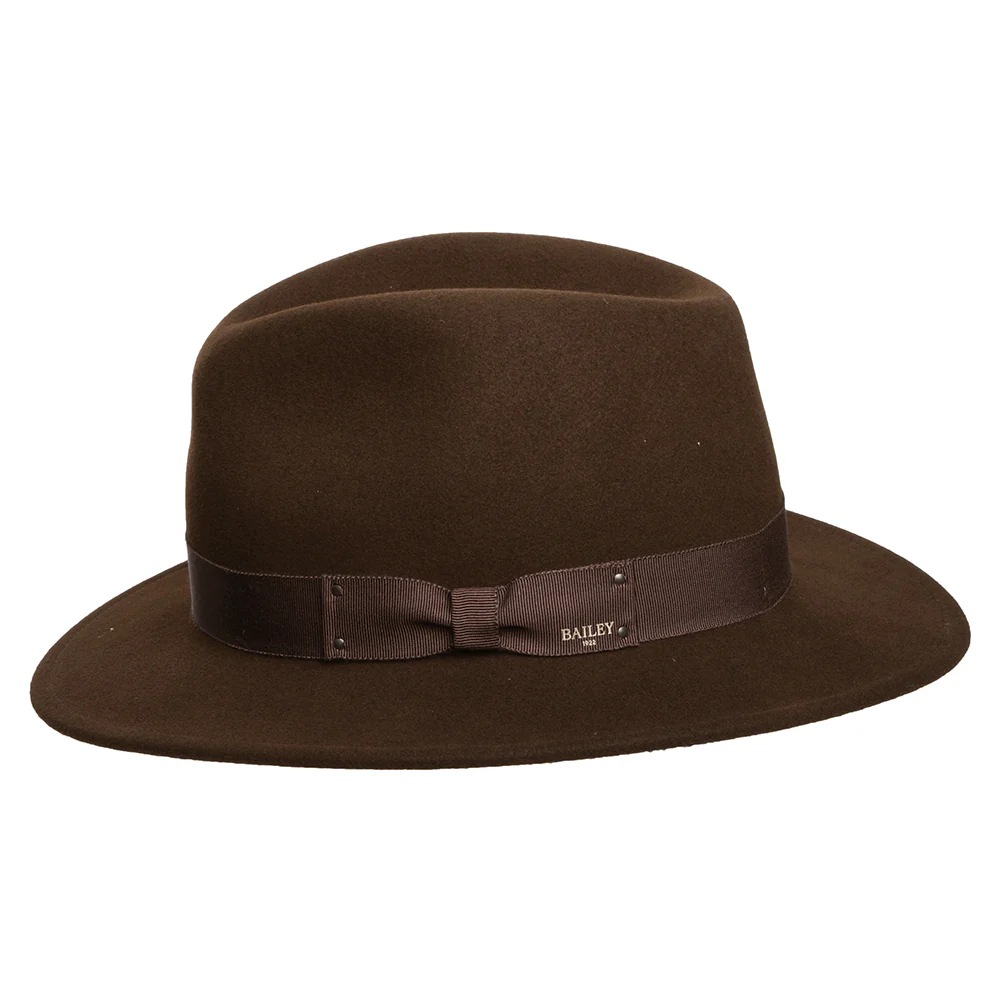 Bailey Curtis Knautschbarer Wasserabweisende Fedora Hut aus Wollfilz - Braun - Image 2