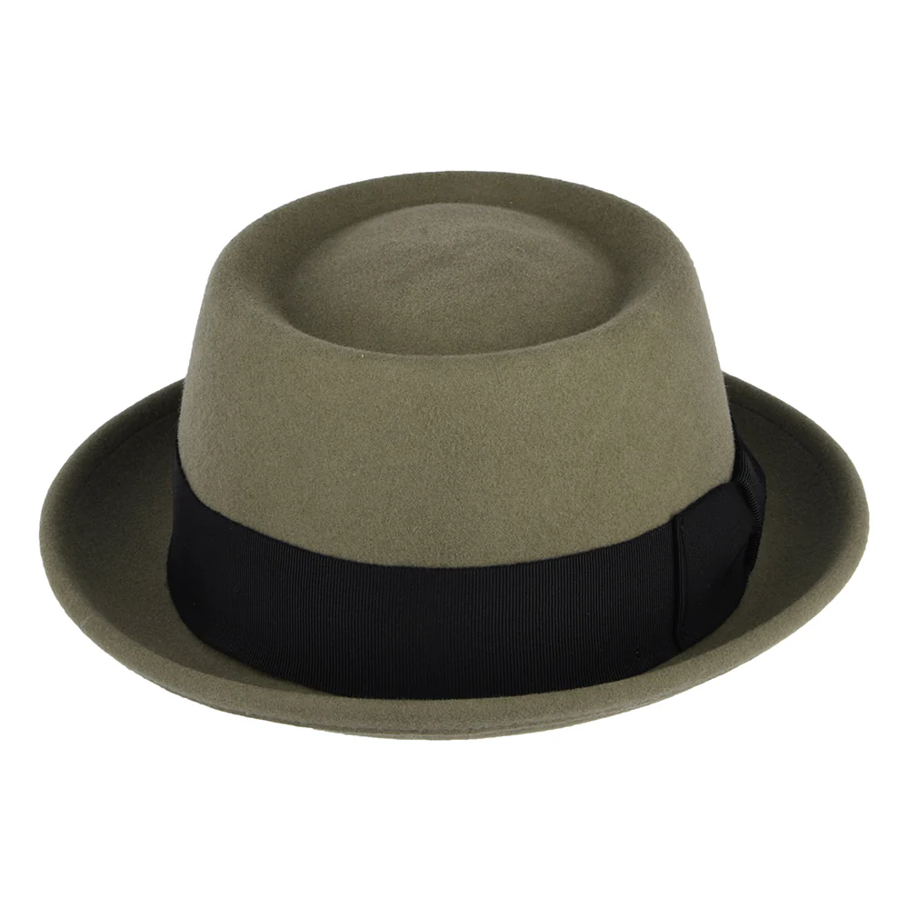 Bailey Darron Knautschbarer Wasserabweisende Pork Pie Hut aus Wollfilz - Khaki - Image 2