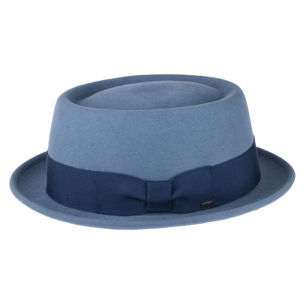Bailey Darron Knautschbarer Wasserabweisende Pork Pie Hut aus Wollfilz - Mittelblau - Image 2