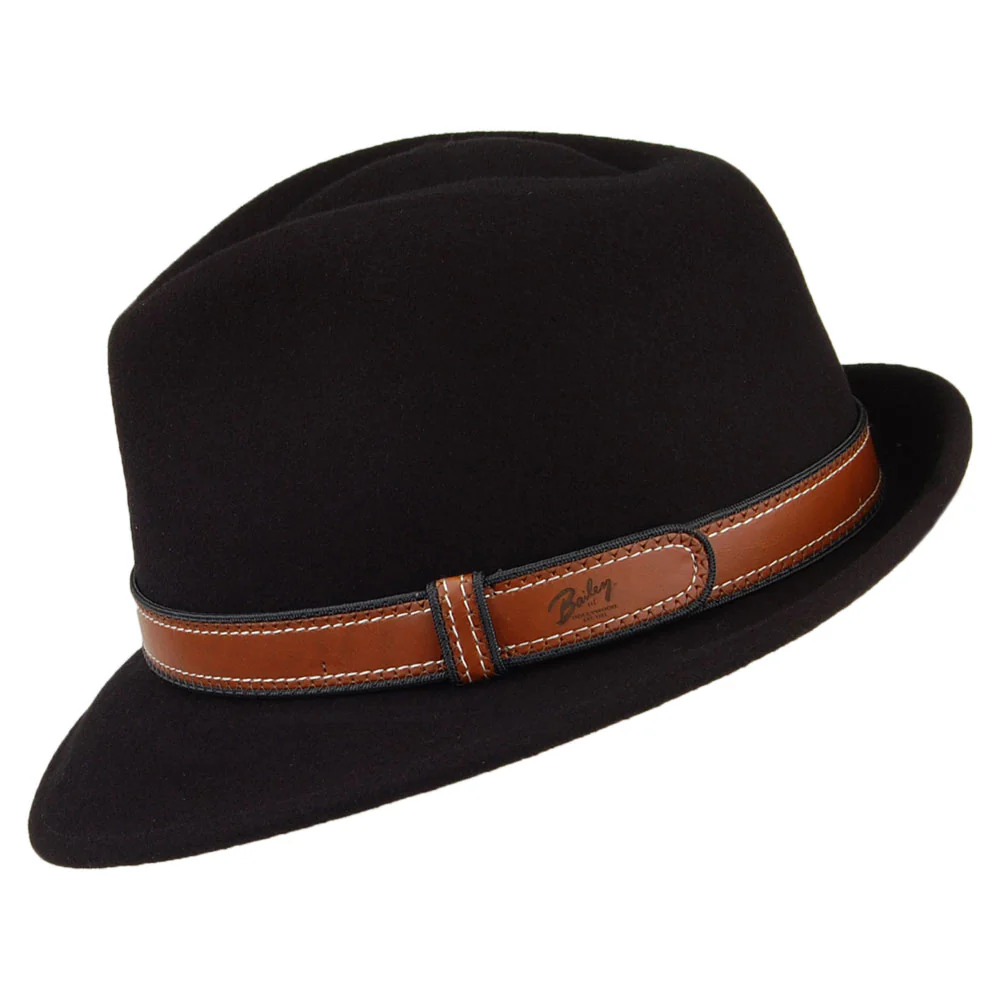 Bailey Dodgson LiteFelt Fedora Hut - Schwarz - Image 2