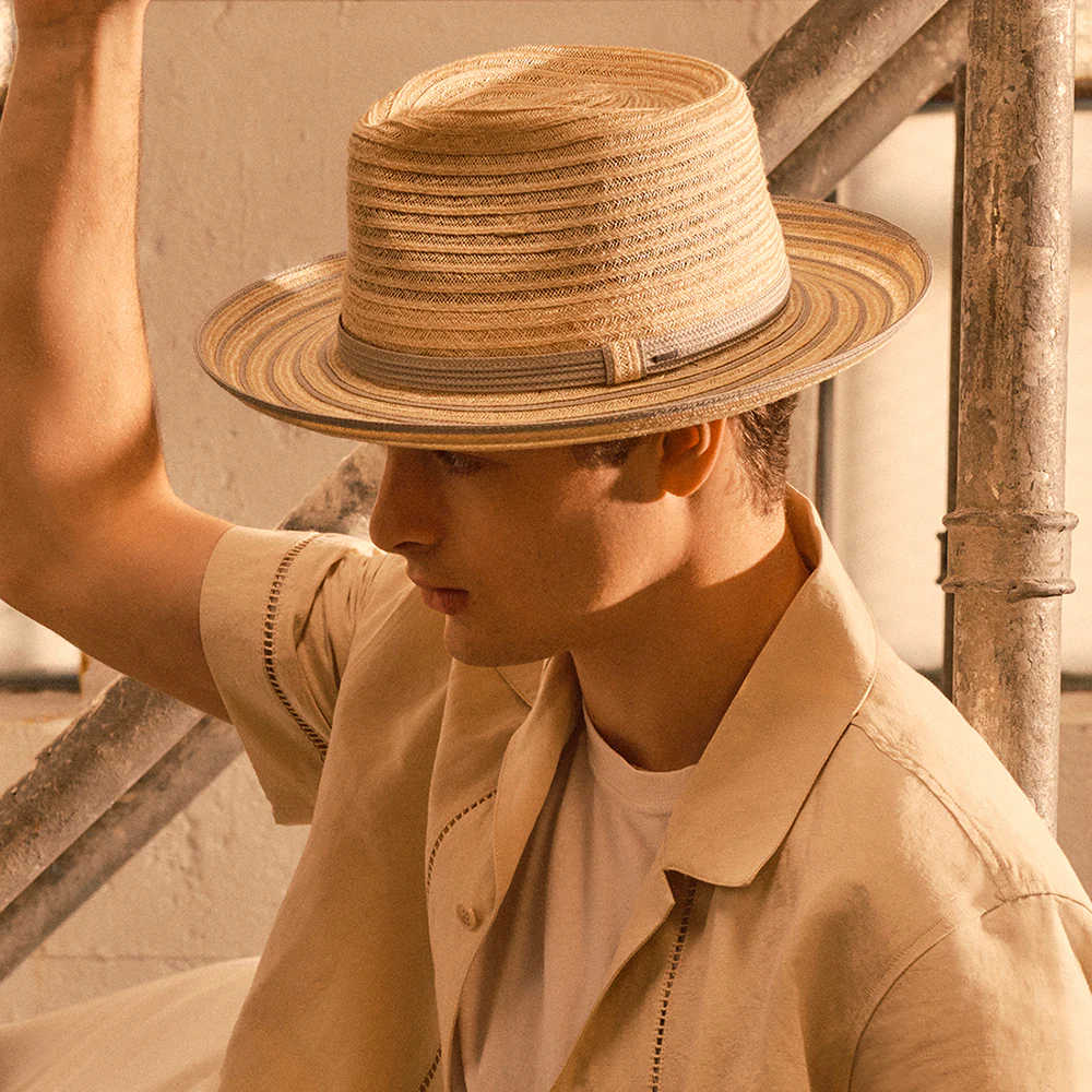 Bailey Kylen Fedora Hut Zweifarbig - Natur-Olivgrün - Image 5