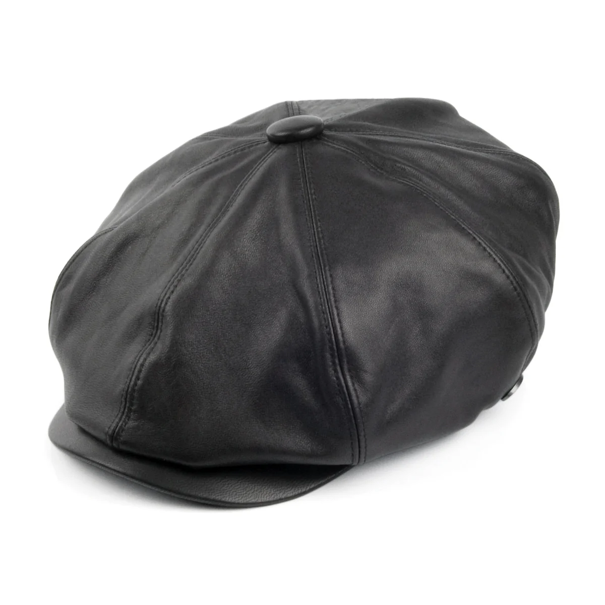 Bailey Noclin Ballonmütze aus Leder - Schwarz