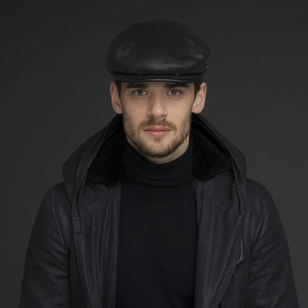 Bailey Stockton Schiebermütze aus Leder - Schwarz - Image 4