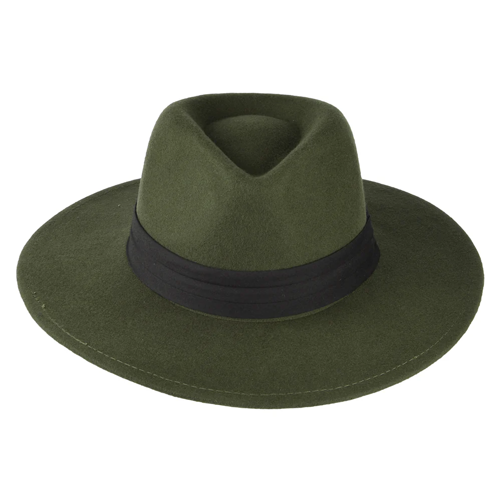 Bailey Thaler Fedora Hut aus Wollfilz - Olivgrün - Image 2