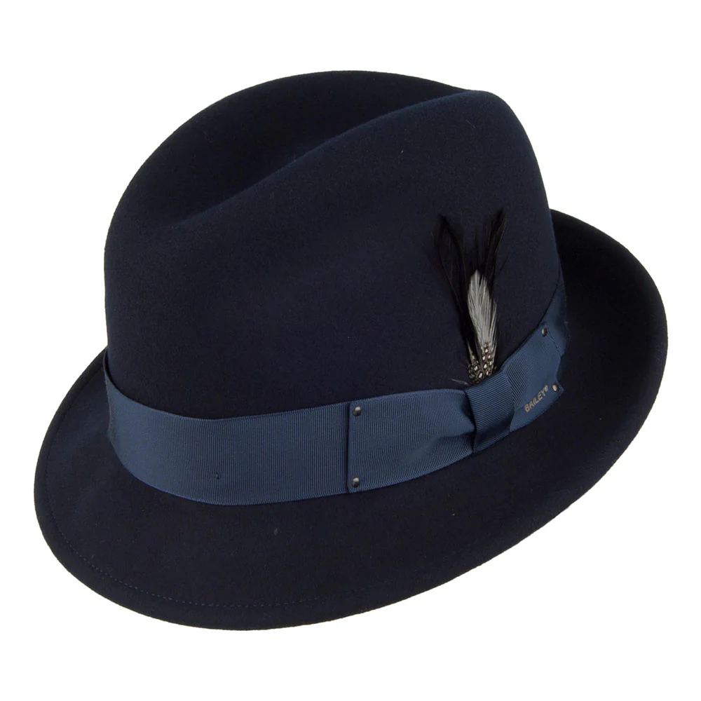 Bailey Tino II Knautschbarer Trilby Hut - Marineblau