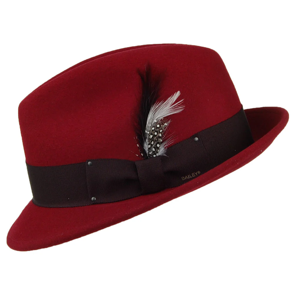 Bailey Tino II Knautschbarer Wasserabweisende Trilby Hut aus Wollfilz - Portwein - Image 2