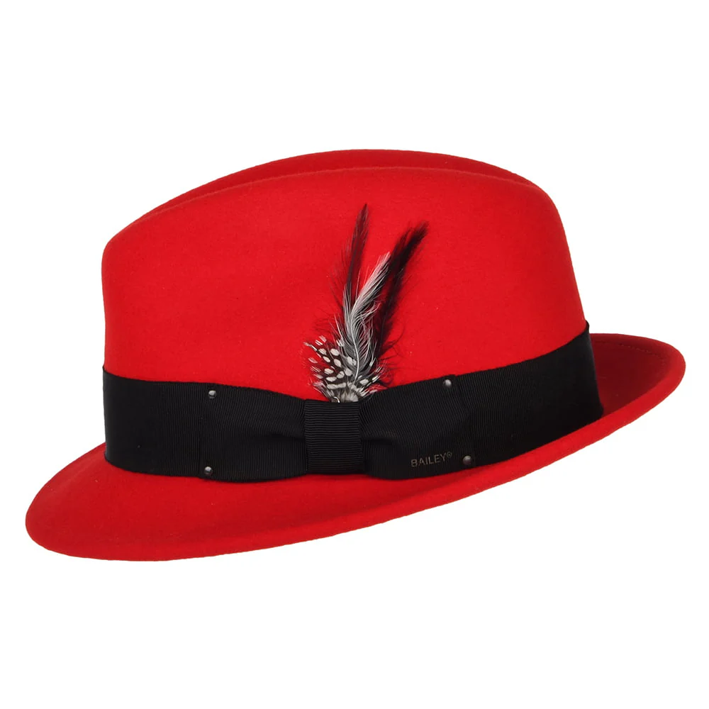 Bailey Tino II Knautschbarer Wasserabweisende Trilby Hut aus Wollfilz - Rot - Image 2