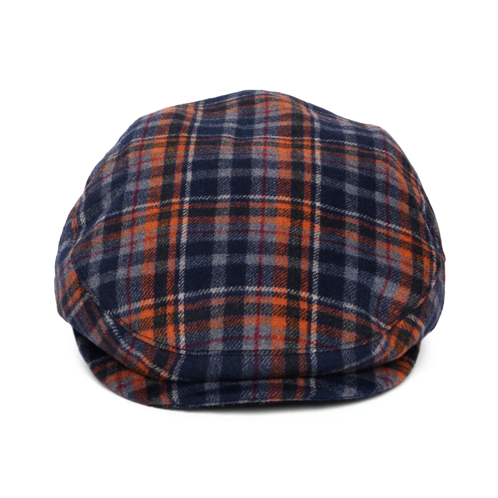 Bailey Wickes Schiebermütze mit Schottenkaro mit Ohrenklappen - Marineblau-Orange - Image 3