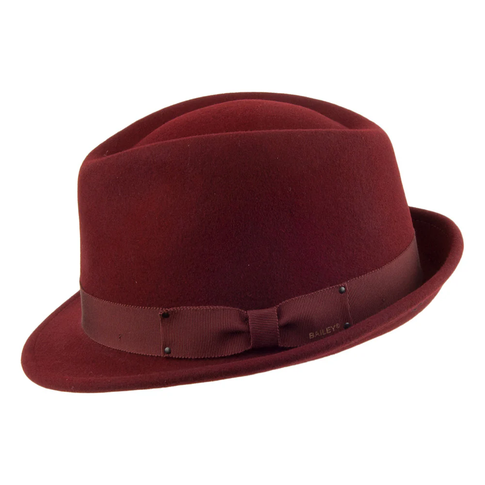 Bailey Wynn II Knautschbarer Trilby Hut - Oxblood - Image 2