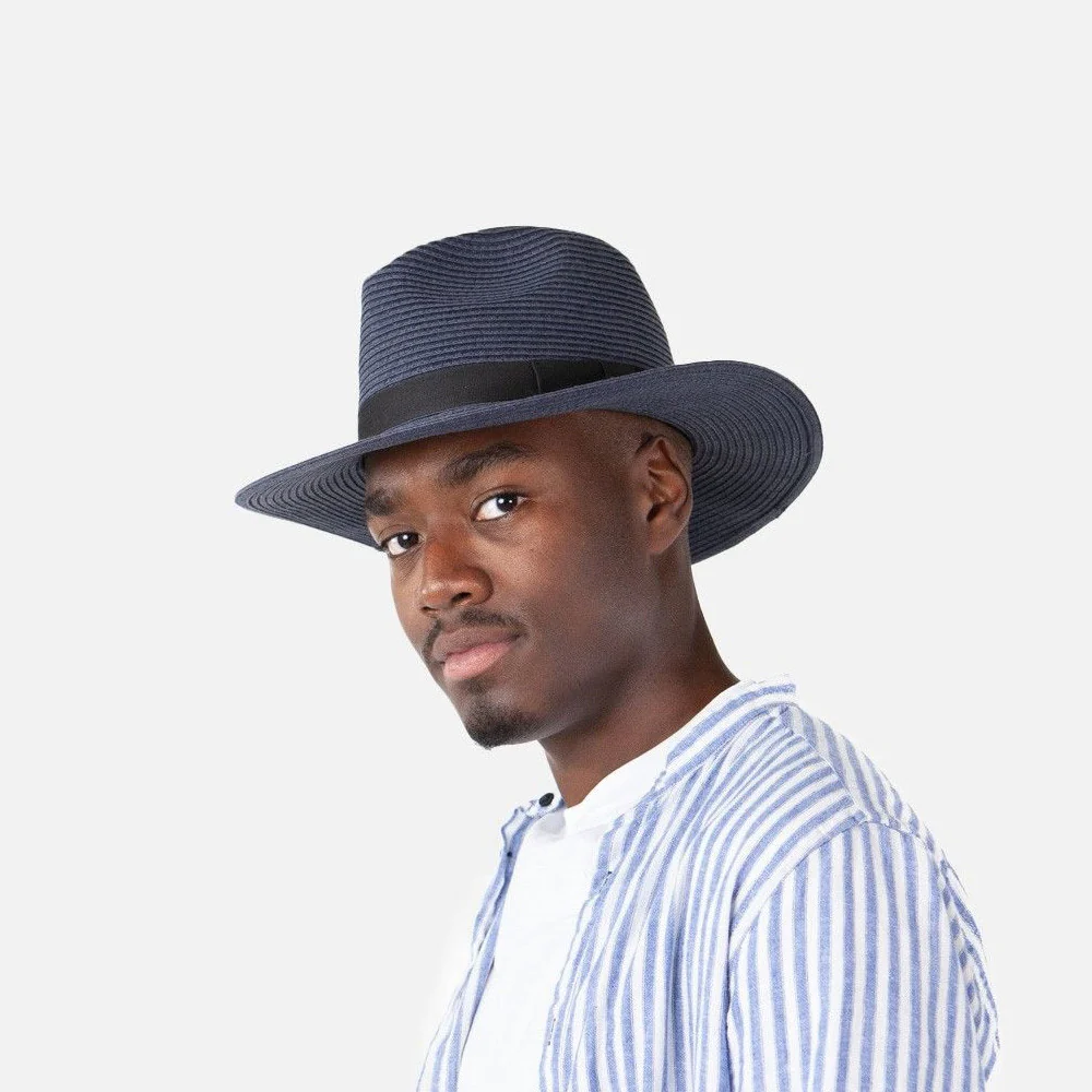 Barts Aveloz Fedora Hut aus Stroh - Marineblau - Image 2