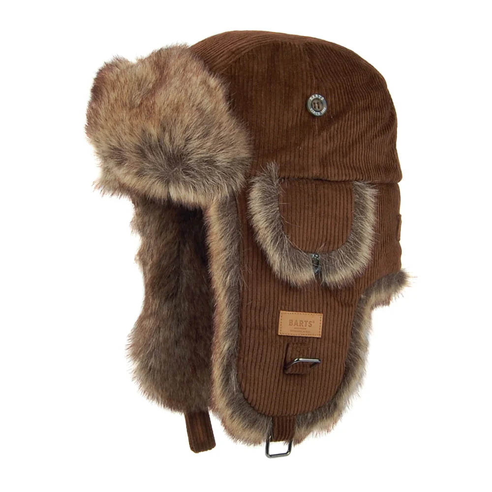 Barts Corduroy Rib Bomber Fliegermütze aus Kunstfell - Braun