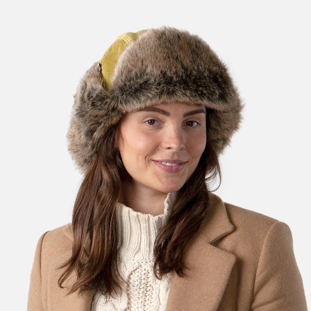 Barts Corduroy Rib Bomber Fliegermütze aus Kunstfell - Ocker - Image 2