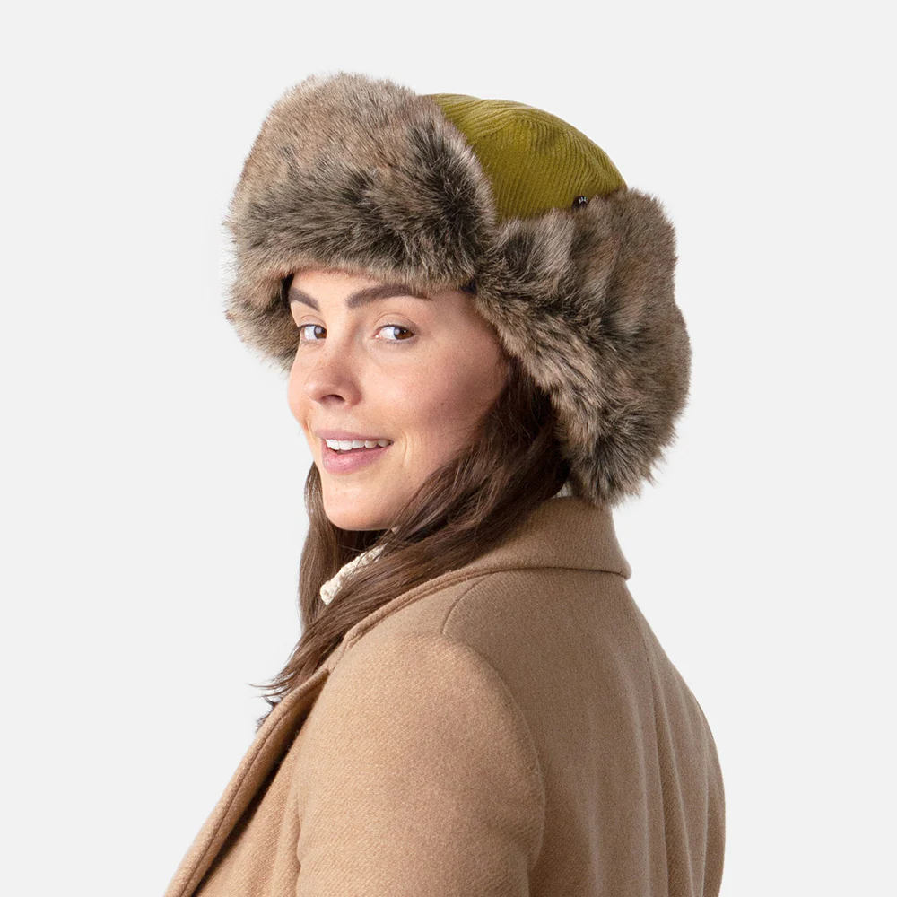 Barts Corduroy Rib Bomber Fliegermütze aus Kunstfell - Ocker - Image 3