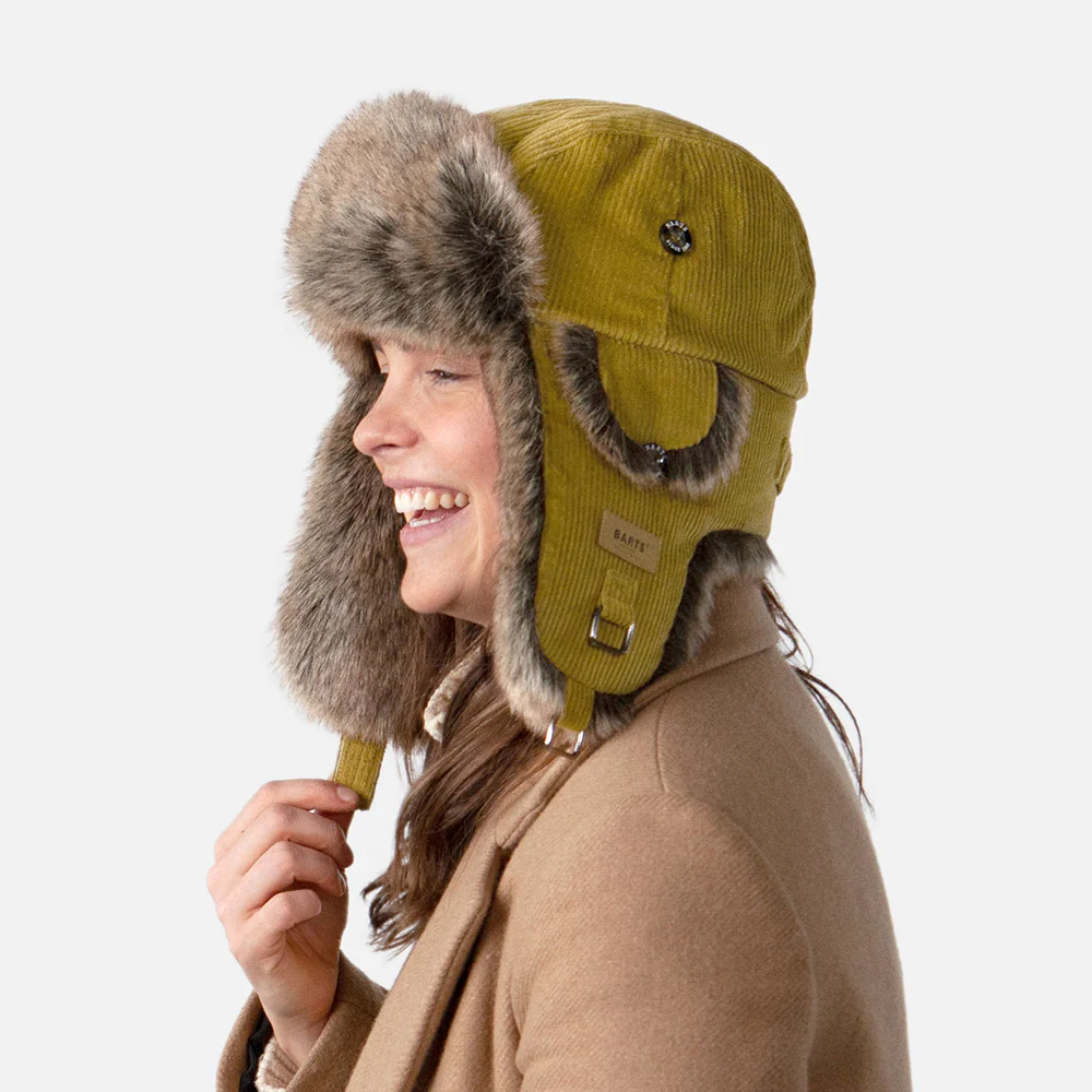 Barts Corduroy Rib Bomber Fliegermütze aus Kunstfell - Ocker - Image 5