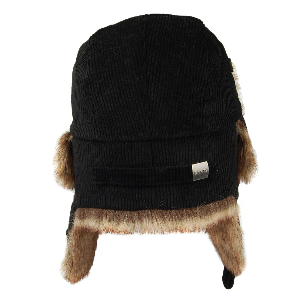 Barts Corduroy Rib Bomber Fliegermütze aus Kunstfell - Schwarz - Image 4