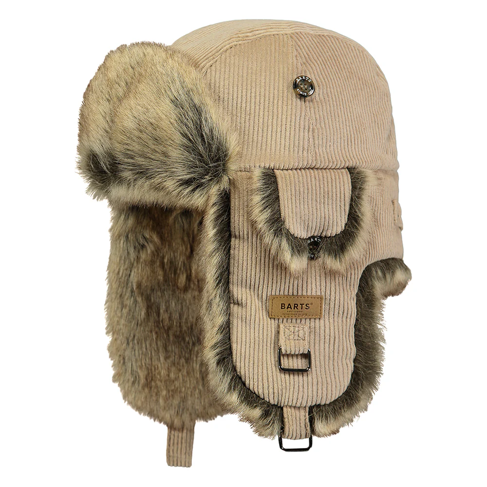 Barts Corduroy Rib Bomber Fliegermütze aus Kunstfell - Walnuss