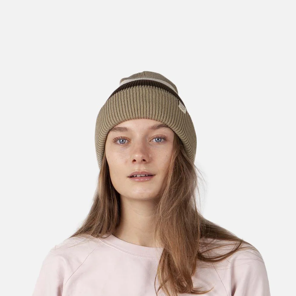 Barts Cowie Cuff Knit Beanie Mütze gestreift - Taupe-Braun - Image 3