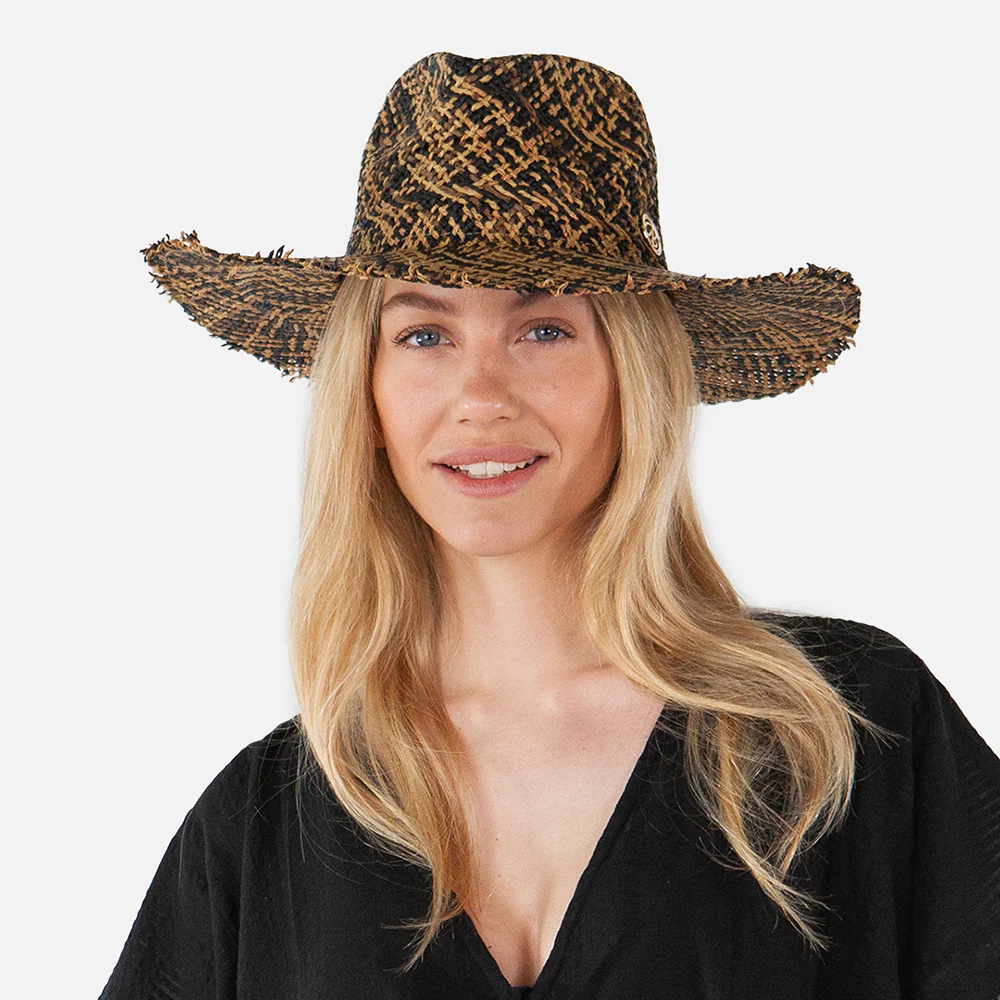 Barts Cozie Fedora Hut aus Toyo Stroh - Braun-Schwarz - Image 3