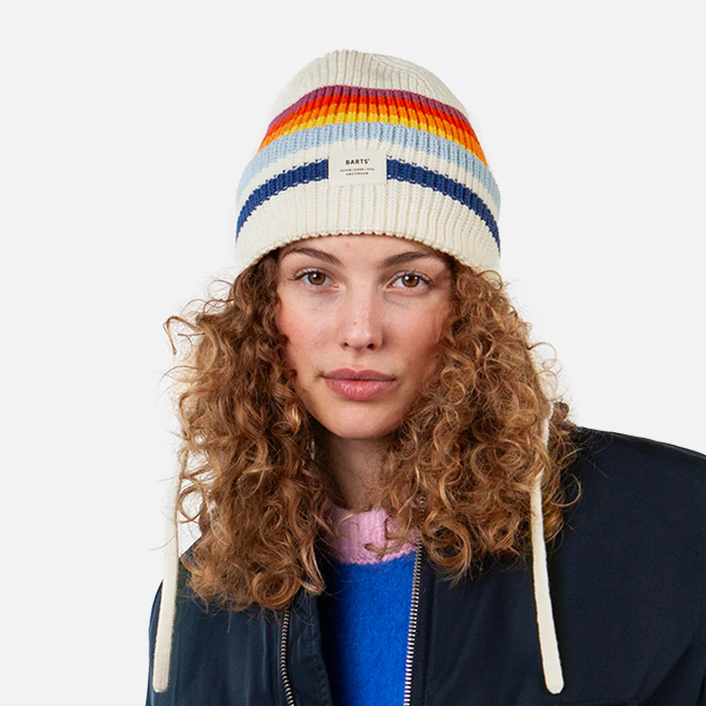 Barts Falcony Beanie Mütze mit Ohrenklappen - Cremefarben-Multi - Image 4