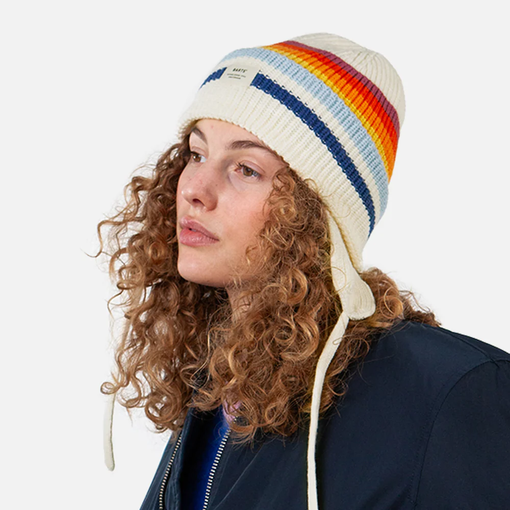 Barts Falcony Beanie Mütze mit Ohrenklappen - Cremefarben-Multi - Image 5