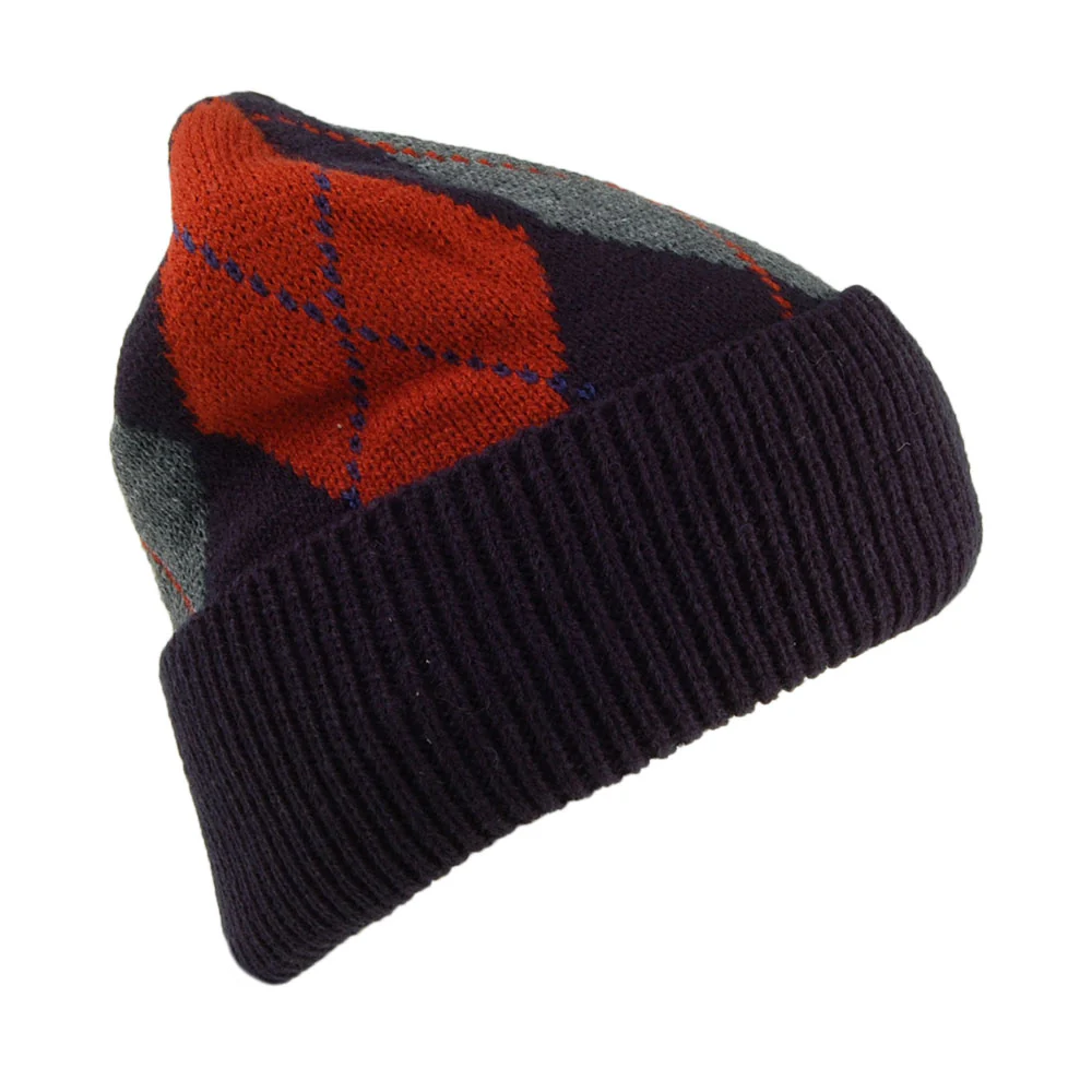 Barts Guer Argyle Beanie Mütze - Marineblau - Image 2