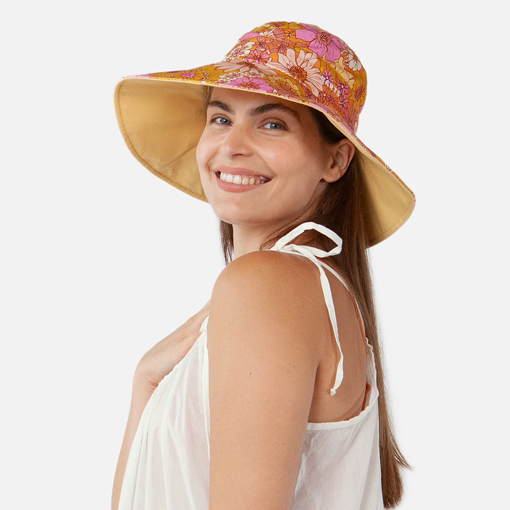 Barts Hamuty Sonnenhut aus Baumwolle - Orange-Rosa - Image 2