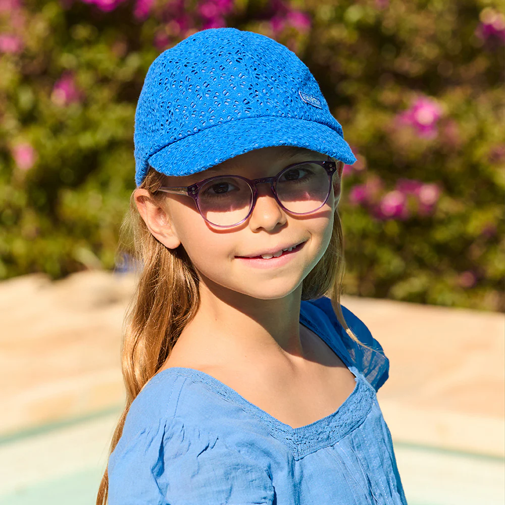 Barts Kinder Wuppy Sonnen-Cap Broderie Anglaise aus Baumwolle - Königsblau - Image 3
