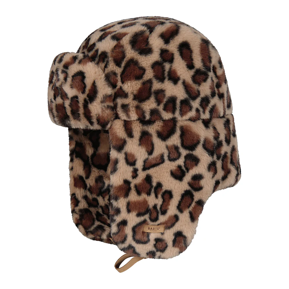 Barts Lucerne Bomber Kunstfell Fliegermütze Leopard - Braun