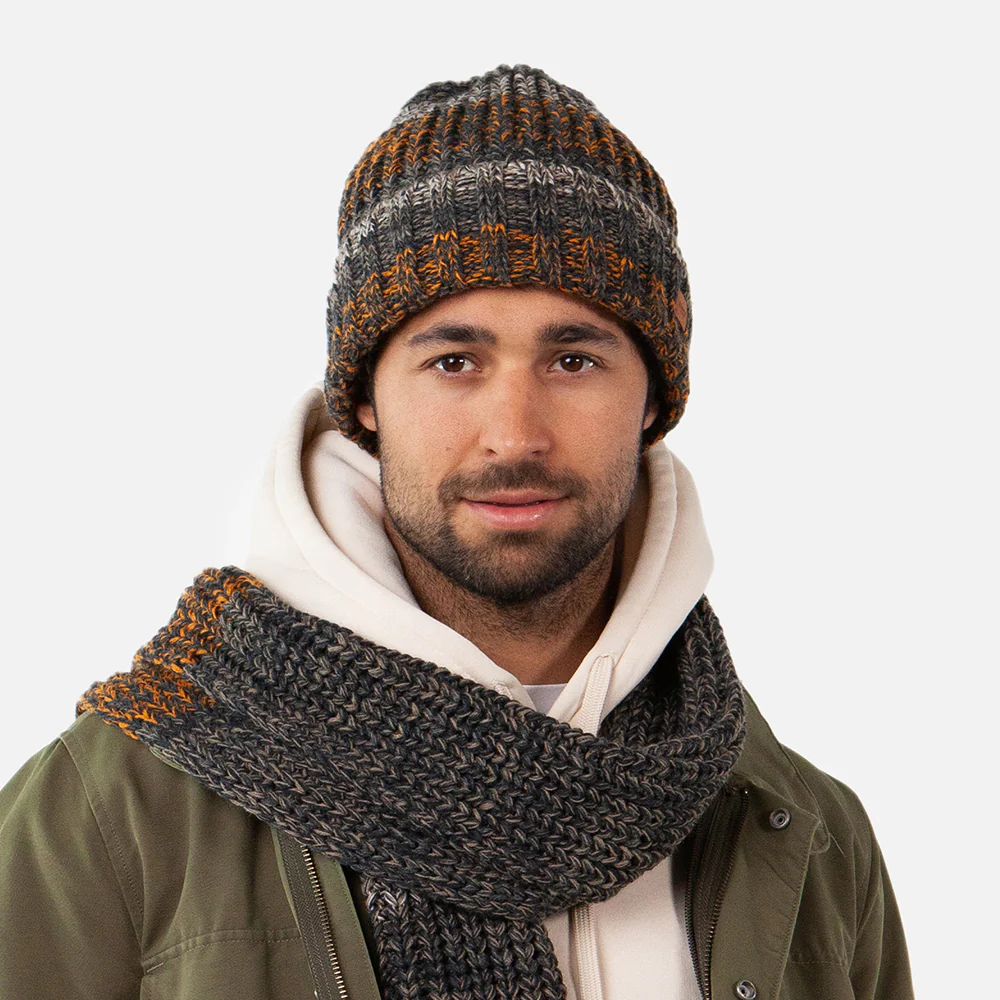 Barts Recycled mit Umschlag Beanie Mütze - Ocker-Multi - Image 3