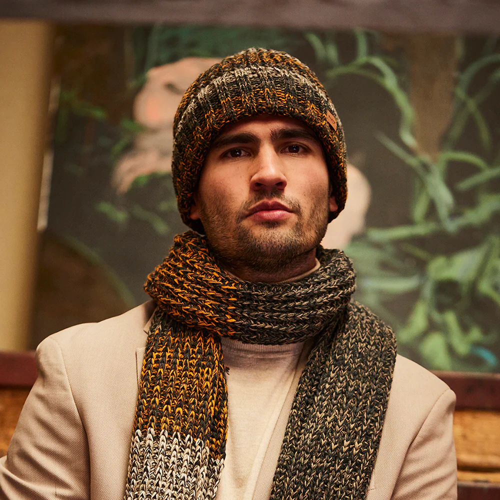 Barts Recycled mit Umschlag Beanie Mütze - Ocker-Multi - Image 5