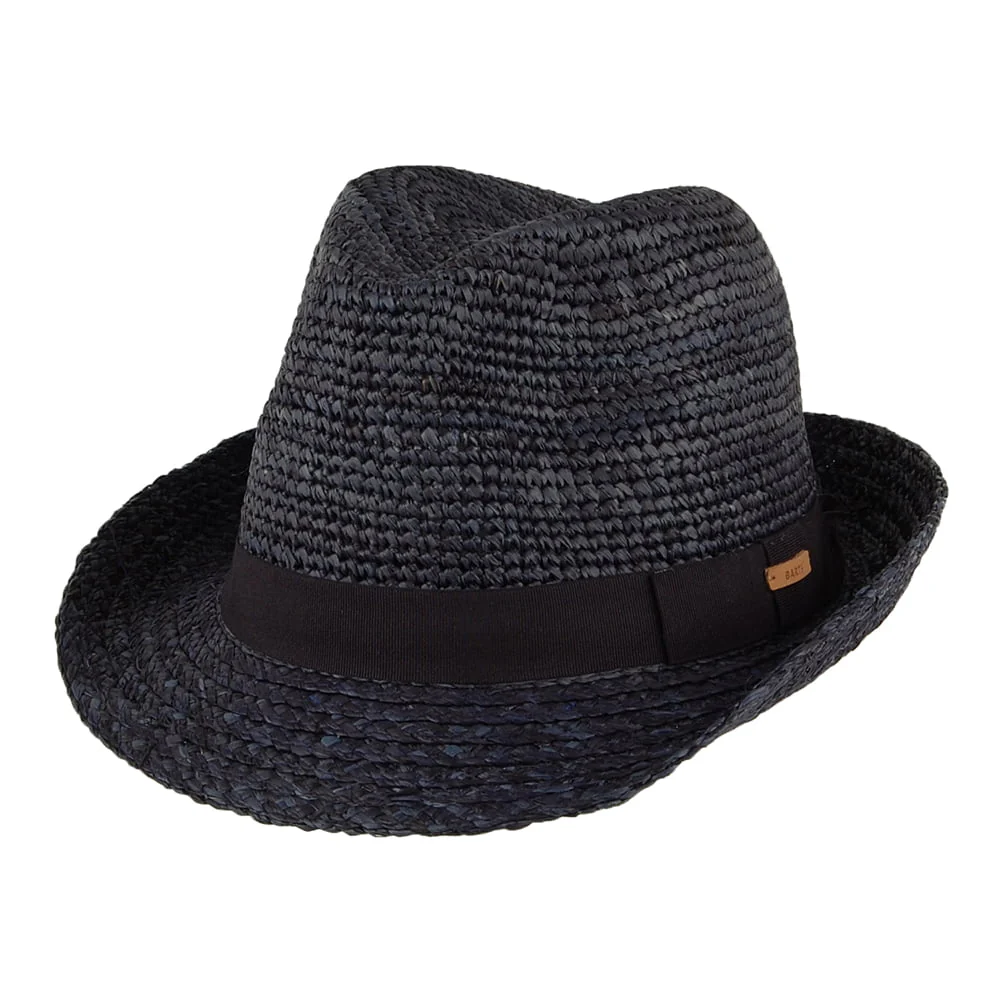 Barts Sedad Trilby Hut aus Stroh - Marineblau