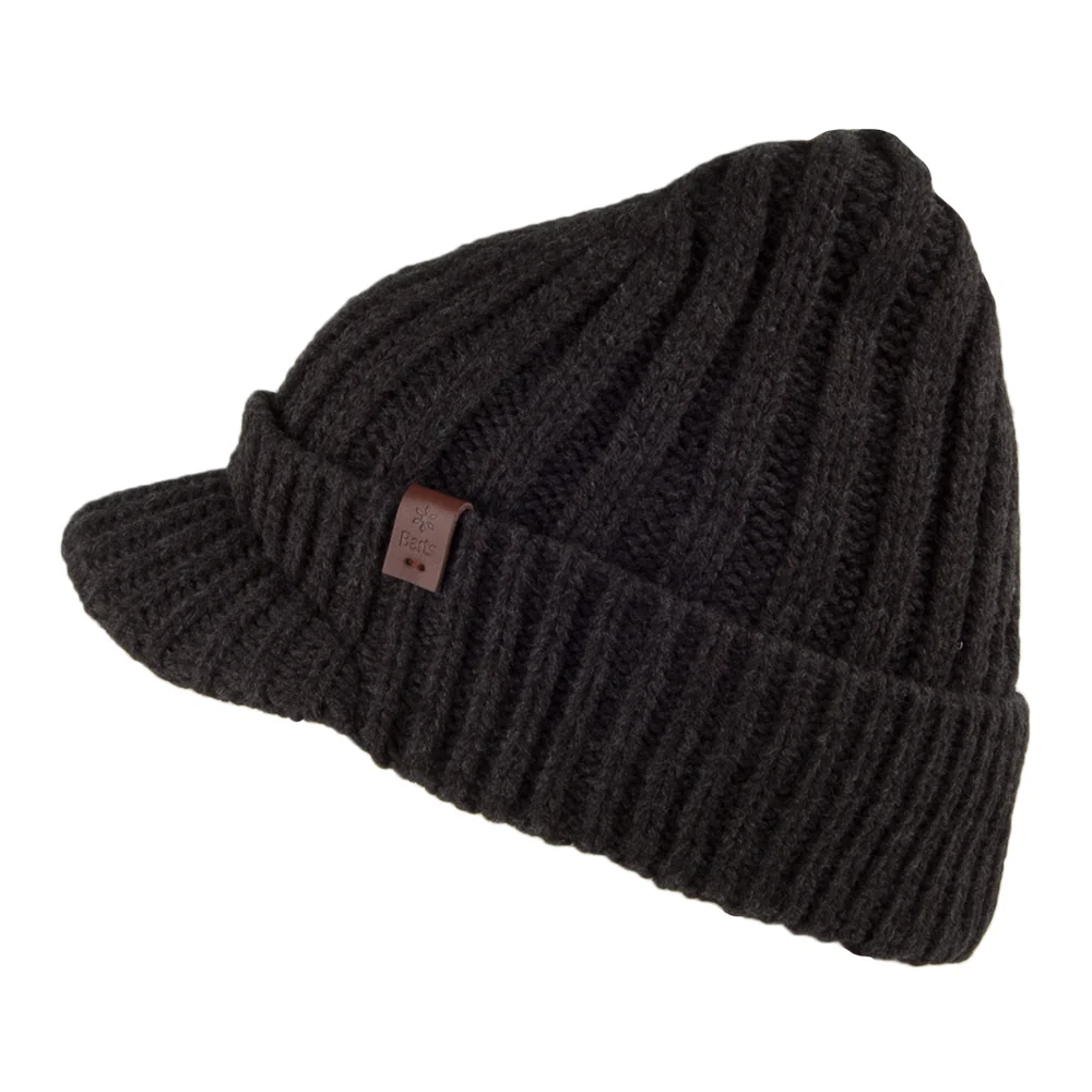 Barts Silo Beanie Mütze mit Visier aus Acryl - Dunkelgrau