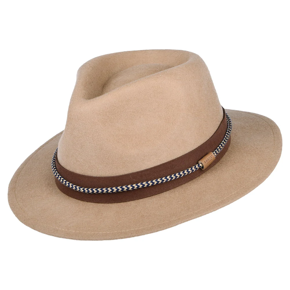Barts Taxas Fedora Hut aus Wollfilz - Braun