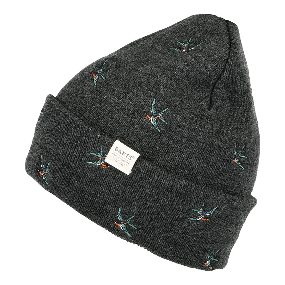 Barts Vinson mit Umschlag Beanie Mütze Schwalben - Dunkelgrau